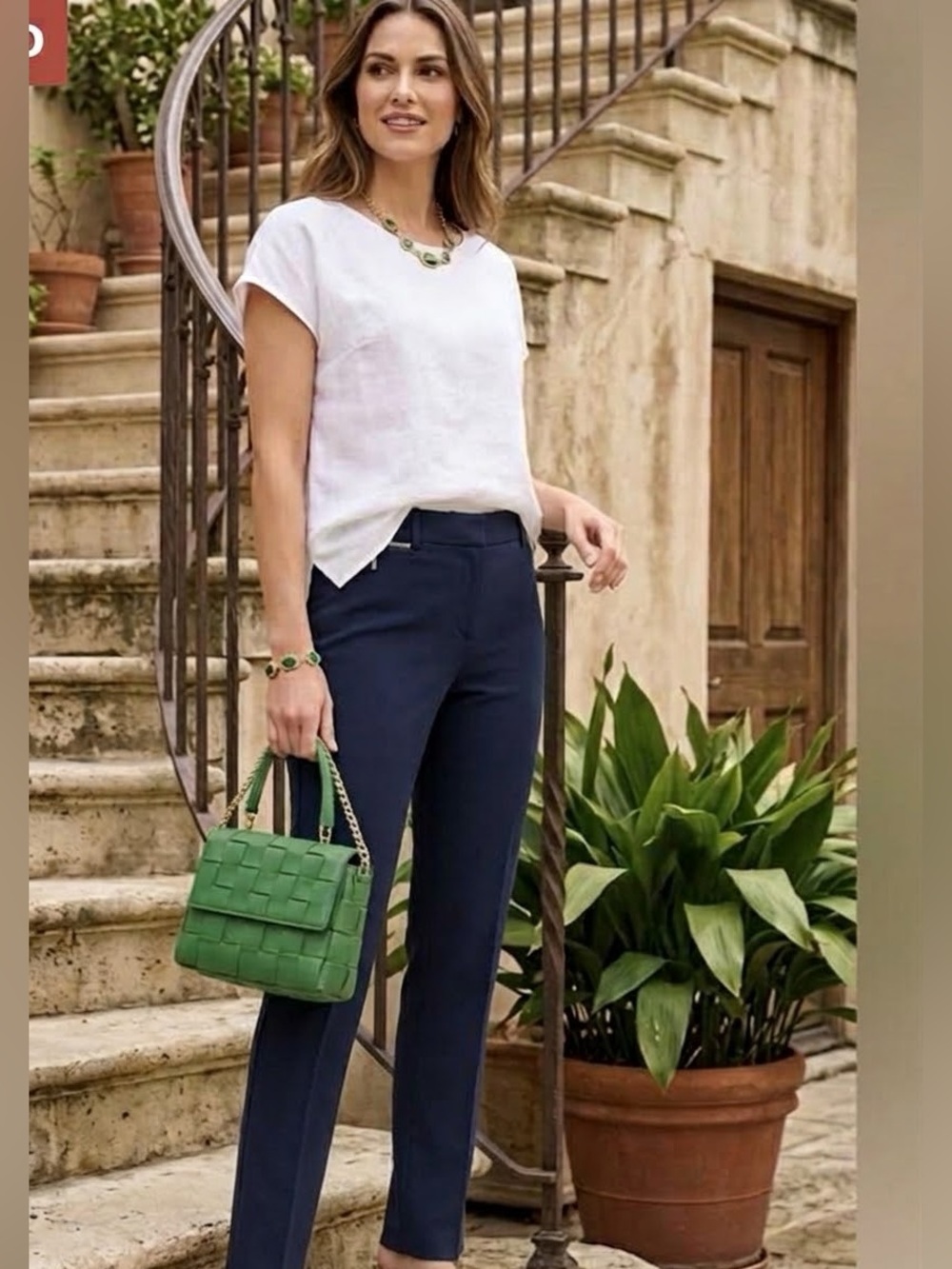 NWOT Zac & Rachel Pockets Tailored Navy Straight-Leg Women's Pants SZ 12
